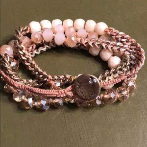 Multi wrap rose gold bracelet